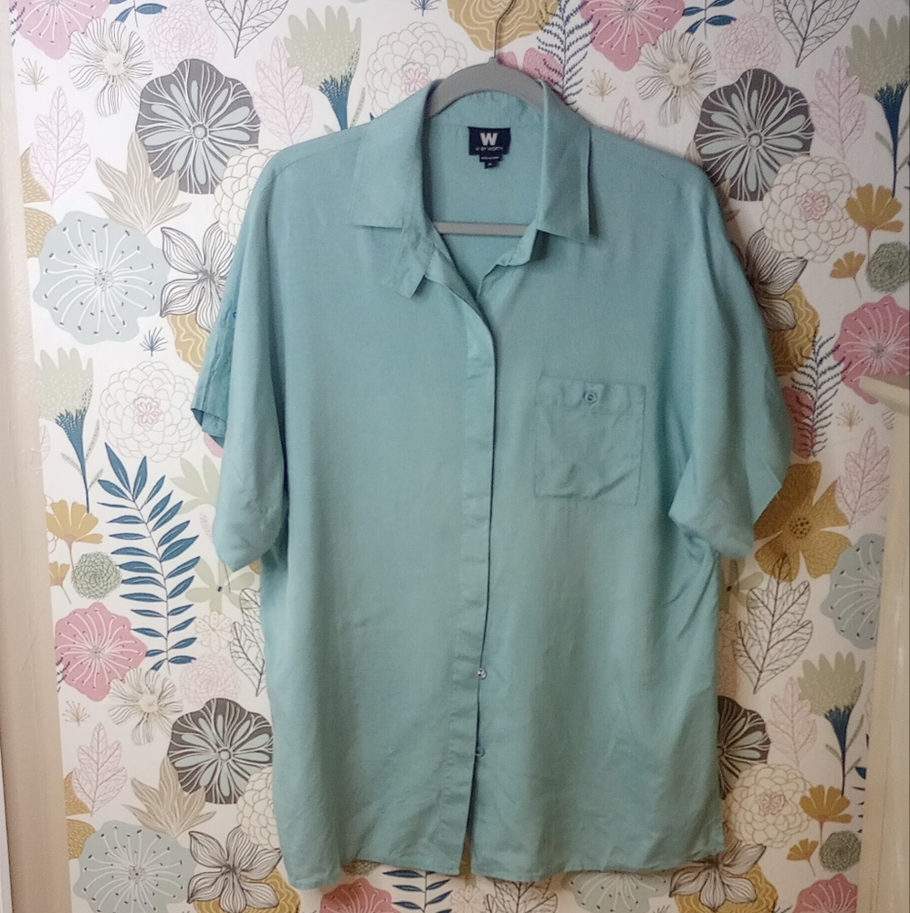 Men's W byWorth silk button up shirt Size M